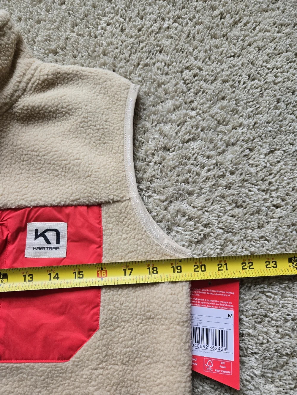 Kari Traa Rothe Vest Womens M Full Zip Oat - Picture 10 of 10